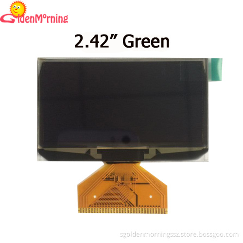 2.42" oled display green light